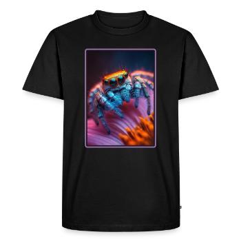 Araignée sauteuse Springspinnen Springspinne - T-shirt Premium bio Homme - noir - Devant - Nico (187cm)