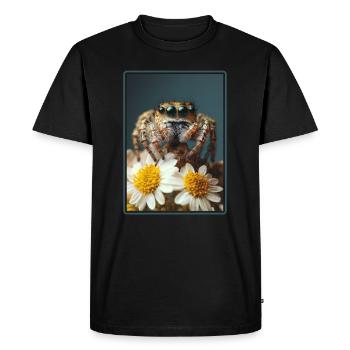 Araignée sauteuse Springspinnen Springspinne - T-shirt Premium bio Homme - noir - Devant - Nico (187cm)