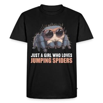 Araignée sauteuse Springspinnen Springspinne - T-shirt Premium bio Homme - noir - Devant - Nico (187cm)