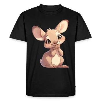 Kangourous Kangourou - T-shirt Premium bio Homme - noir - Devant - Nico (187cm)