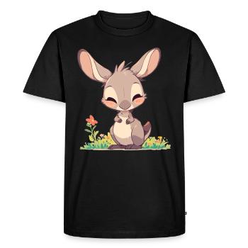 Kangourous Kangourou - T-shirt Premium bio Homme - noir - Devant - Nico (187cm)