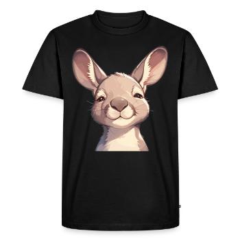 Kangourous Kangourou - T-shirt Premium bio Homme - noir - Devant - Nico (187cm)