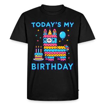 Anniversaire, Anniversaire d’enfants, Fête d’anniversaire - T-shirt Premium bio Homme - noir - Devant - Nico (187cm)