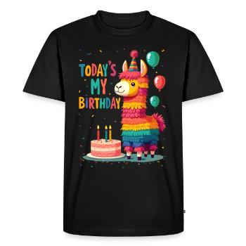 Anniversaire, Anniversaire d’enfants, Fête d’anniversaire - T-shirt Premium bio Homme - noir - Devant - Nico (187cm)