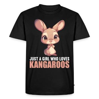 Kangourous Kangourou - T-shirt Premium bio Homme - noir - Devant - Nico (187cm)