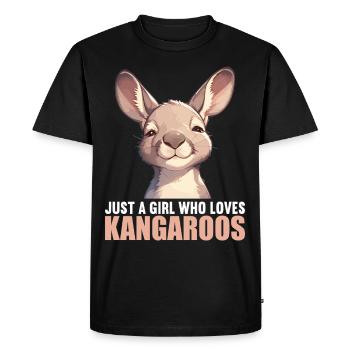 Kangourous Kangourou - T-shirt Premium bio Homme - noir - Devant - Nico (187cm)