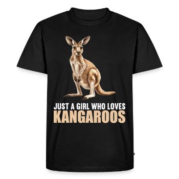 Kangourous Kangourou - T-shirt Premium bio Homme - noir - Devant - Nico (187cm)