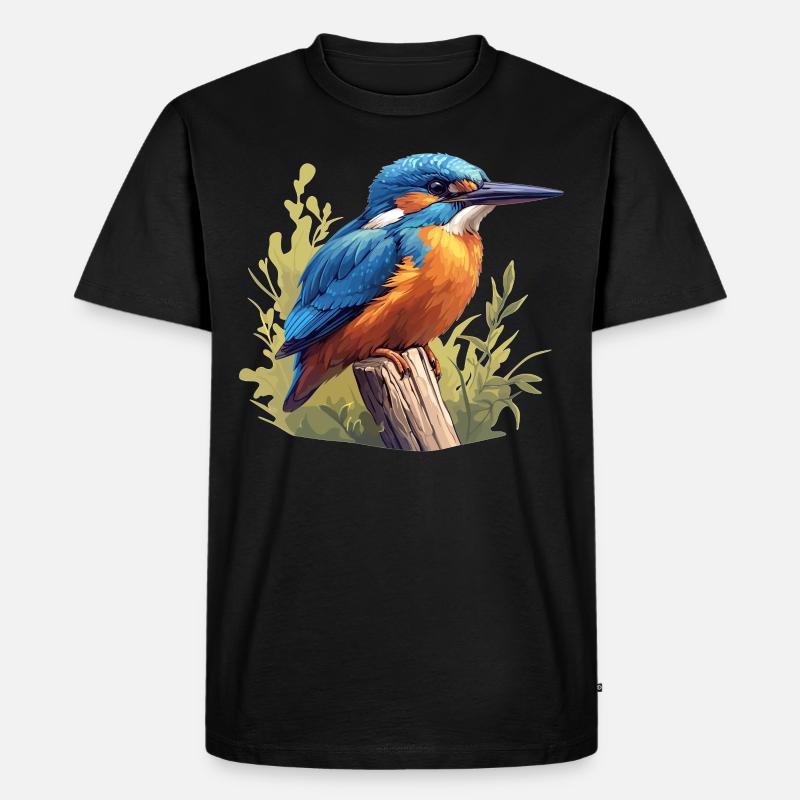 Eisvögel Eisvogel - Männer Premium Bio T-Shirt - Schwarz