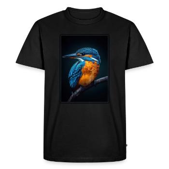 Martin-pêcheur Martin-pêcheur - T-shirt Premium bio Homme - noir - Devant - Nico (187cm)