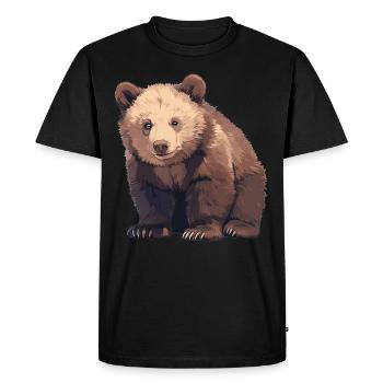 Kodiak Bear Kodiak Bear - Men's Premium Organic T-Shirt - black - Front - Nico (187cm)