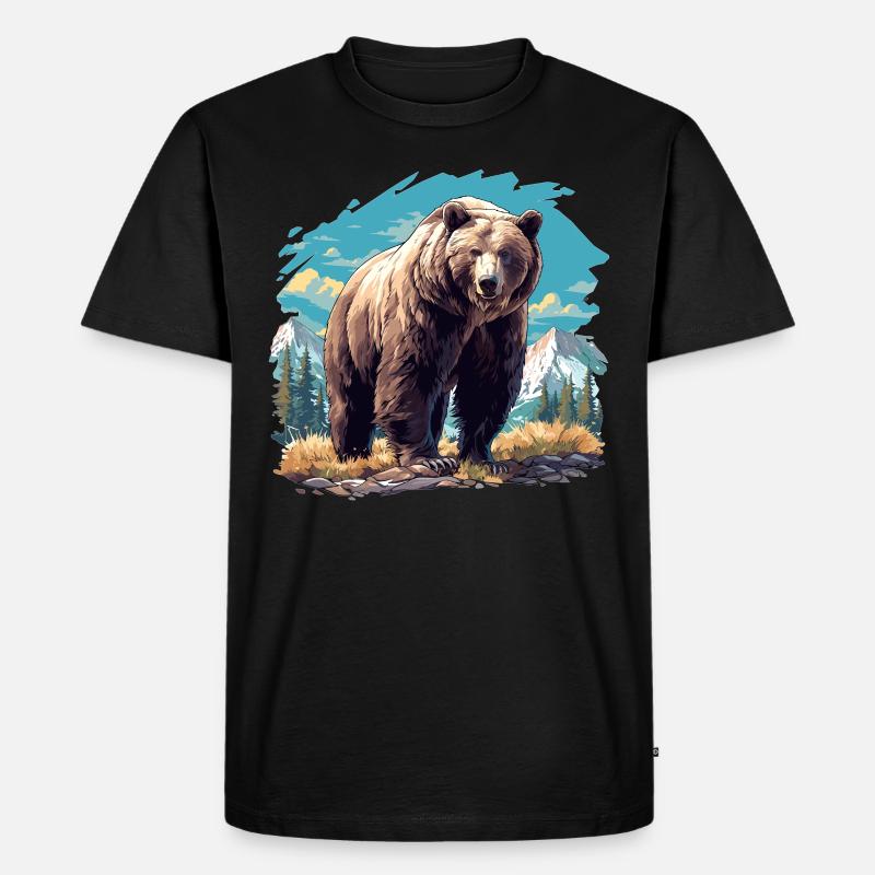 Kodiakbären Kodiakbär - Männer Premium Bio T-Shirt - Schwarz
