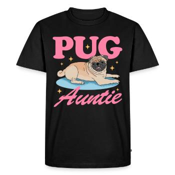 Carlin tante chien amoureux cadeau - T-shirt Premium bio Homme - noir - Devant - Nico (187cm)