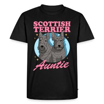Scottish Terrier tante chien amoureux cadeau - T-shirt Premium bio Homme - noir - Devant - Nico (187cm)