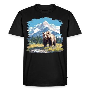 Kodiak Bear Kodiak Bear - Men's Premium Organic T-Shirt - black - Front - Nico (187cm)