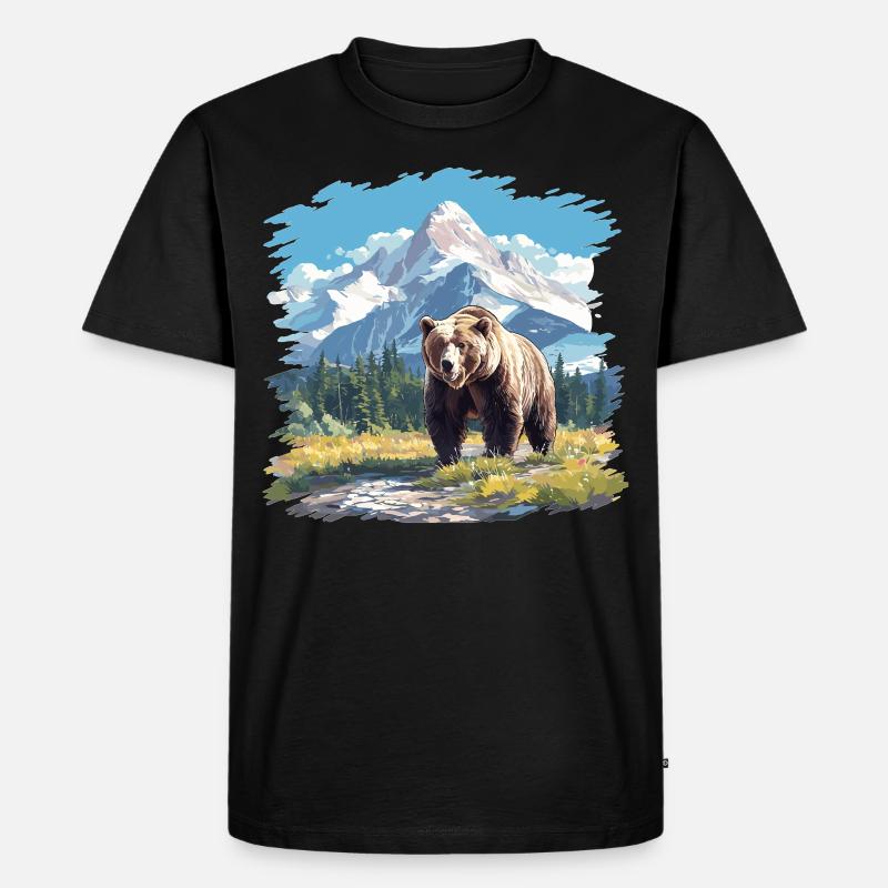 Kodiakbären Kodiakbär - Männer Premium Bio T-Shirt - Schwarz