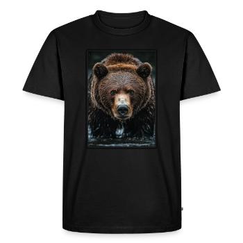 Kodiak Bear Kodiak Bear - Men's Premium Organic T-Shirt - black - Front - Nico (187cm)