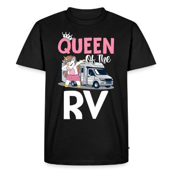Reine Du Rv Camping Fille Campeur - T-shirt Premium bio Homme - noir - Devant - Nico (187cm)