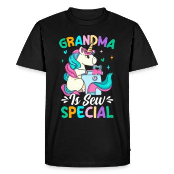 Grandma Is Sew Couture Spéciale Machine à Coudre Grand-mère - T-shirt Premium bio Homme - noir - Devant - Nico (187cm)