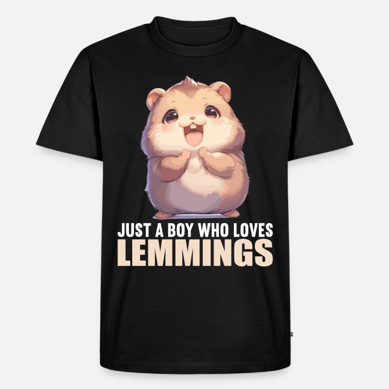Lemminge Lemming - Männer Premium Bio T-Shirt - Schwarz