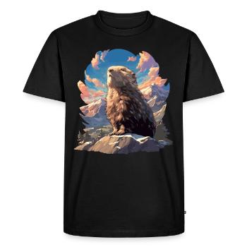 Lemmings Lemming - Men's Premium Organic T-Shirt - black - Front - Nico (187cm)