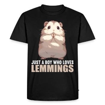 Lemmings Lemming - Men's Premium Organic T-Shirt - black - Front - Nico (187cm)
