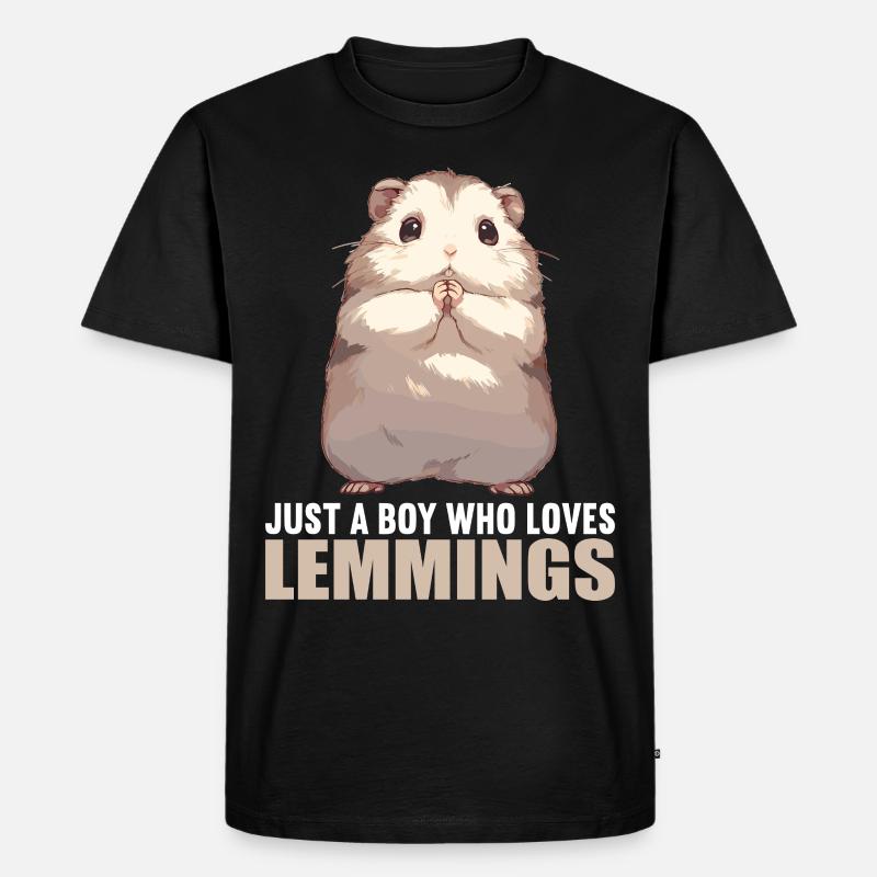 Lemminge Lemming - Männer Premium Bio T-Shirt - Schwarz