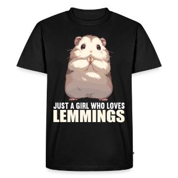 Lemmings Lemming - Men's Premium Organic T-Shirt - black - Front - Nico (187cm)
