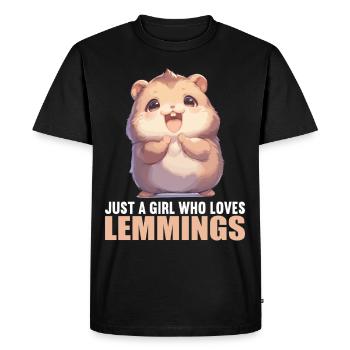 Lemmings Lemming - Men's Premium Organic T-Shirt - black - Front - Nico (187cm)