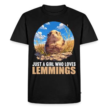 Lemmings Lemming - Men's Premium Organic T-Shirt - black - Front - Nico (187cm)