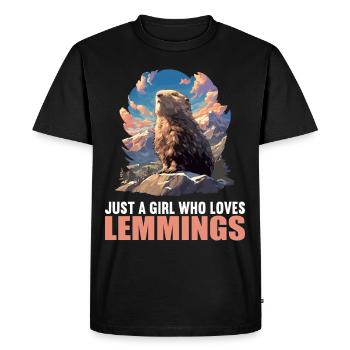 Lemmings Lemming - Men's Premium Organic T-Shirt - black - Front - Nico (187cm)