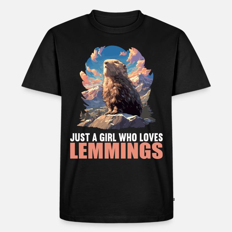 Lemminge Lemming - Männer Premium Bio T-Shirt - Schwarz