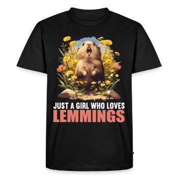 Lemmings Lemming - Men's Premium Organic T-Shirt - black - Front - Nico (187cm)