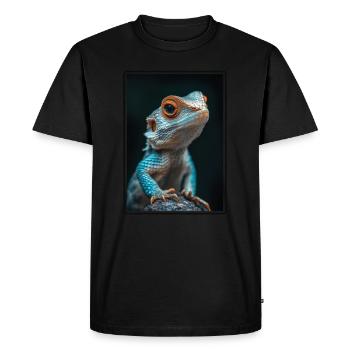 Lézards Lézard - T-shirt Premium bio Homme - noir - Devant - Nico (187cm)