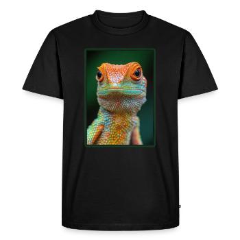 Lézards Lézard - T-shirt Premium bio Homme - noir - Devant - Nico (187cm)