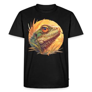 Lézards Lézard - T-shirt Premium bio Homme - noir - Devant - Nico (187cm)
