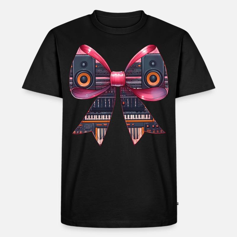 Coquette Bow Tontechniker Tontechniker - Männer Premium Bio T-Shirt - Schwarz