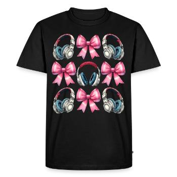 Coquette Bow Sound Engineer Sound Engineer - Men's Premium Organic T-Shirt - black - Front - Nico (187cm)