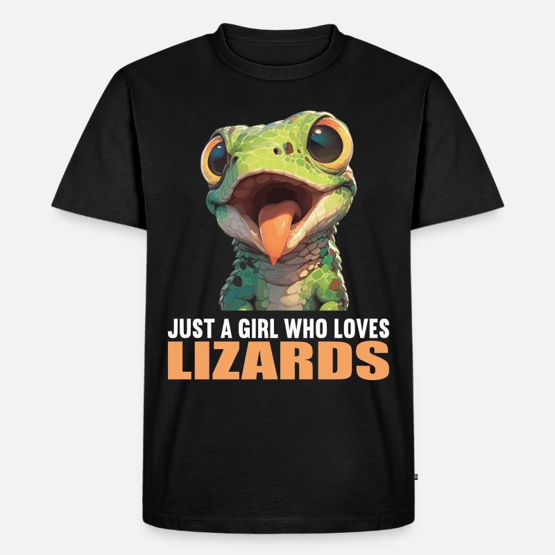 Eidechsen Eidechse - Männer Premium Bio T-Shirt - Schwarz
