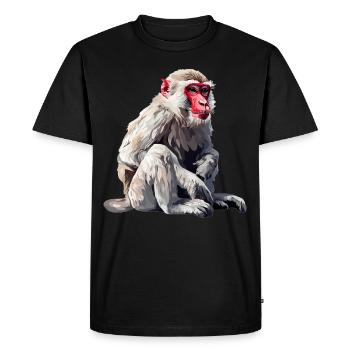Macaque Macaque - T-shirt Premium bio Homme - noir - Devant - Nico (187cm)
