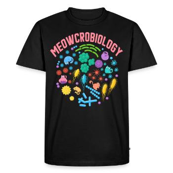 Meowcrobiology - Men's Premium Organic T-Shirt - black - Front - Nico (187cm)
