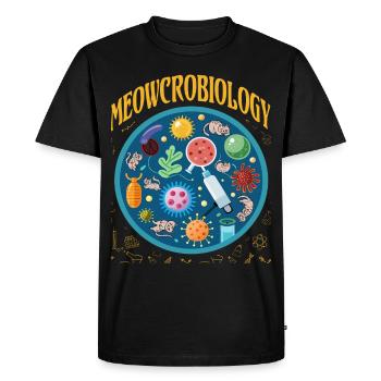 Meowcrobiology - Men's Premium Organic T-Shirt - black - Front - Nico (187cm)
