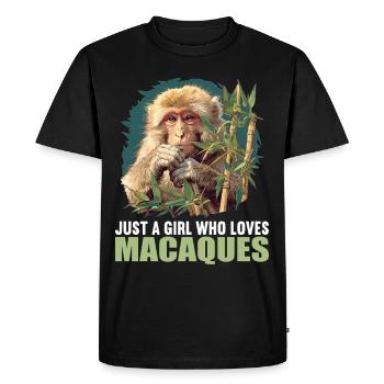 Macaque Macaque - T-shirt Premium bio Homme - noir - Devant - Nico (187cm)