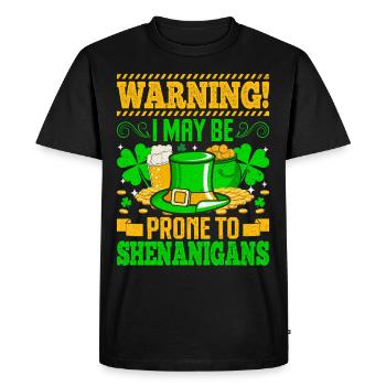 Warning I may be prone to Shenanigans - Men's Premium Organic T-Shirt - black - Front - Nico (187cm)
