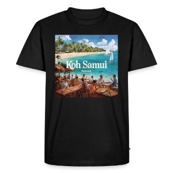 Koh Samui - T-shirt Premium bio Homme - noir - Devant - Nico (187cm)