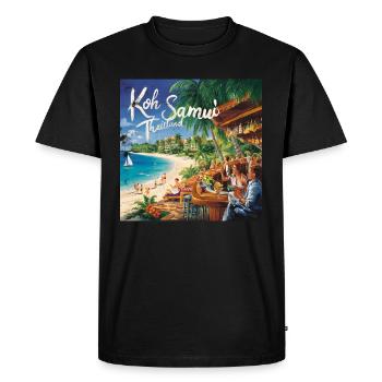 Koh Samui - T-shirt Premium bio Homme - noir - Devant - Nico (187cm)