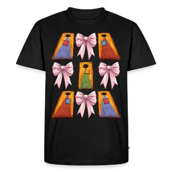 Coquette Bow Cornhole Board Bean Bag Mothers Day - Men's Premium Organic T-Shirt - black - Front - Nico (187cm)