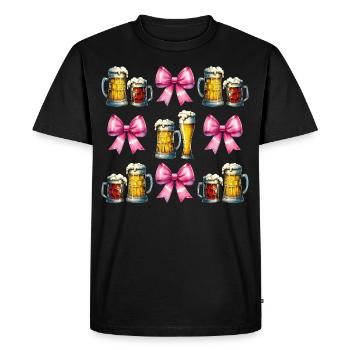 Bière artisanale Coquette Bow Brasserie de la fête des mères - T-shirt Premium bio Homme - noir - Devant - Nico (187cm)