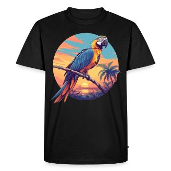 L’ère de l’ara - T-shirt Premium bio Homme - noir - Devant - Nico (187cm)