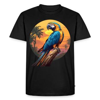L’ère de l’ara - T-shirt Premium bio Homme - noir - Devant - Nico (187cm)