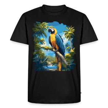 L’ère de l’ara - T-shirt Premium bio Homme - noir - Devant - Nico (187cm)